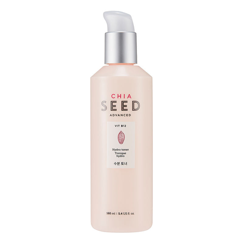 The Face Shop Chia Seed Hydro Toner with Vit B12 & Hyaluronic Acid, Face Toner for 24HR Hydration