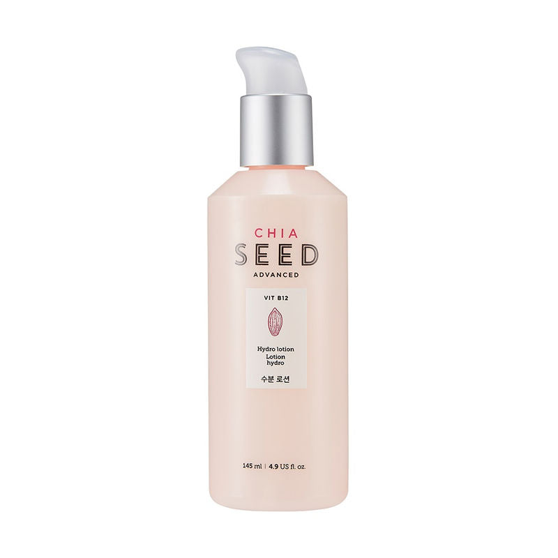 The Face Shop Chia Seed Hydro Lotion with Vit B12 & Hyaluronic Acid, Face Cream for 24HR Hydration