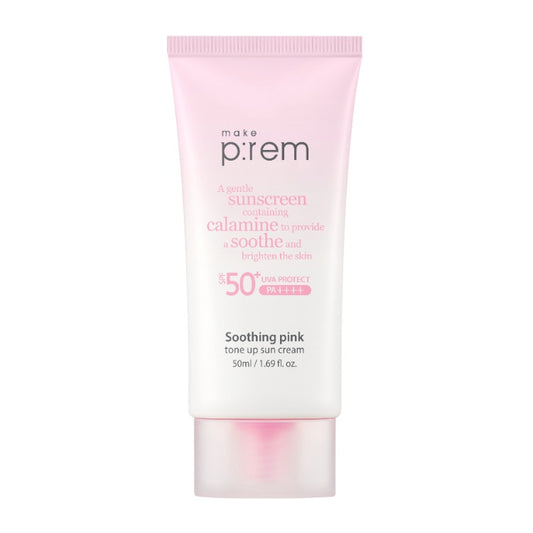 Make Prem Soothing Pink Tone Up Sun Cream 50Ml
