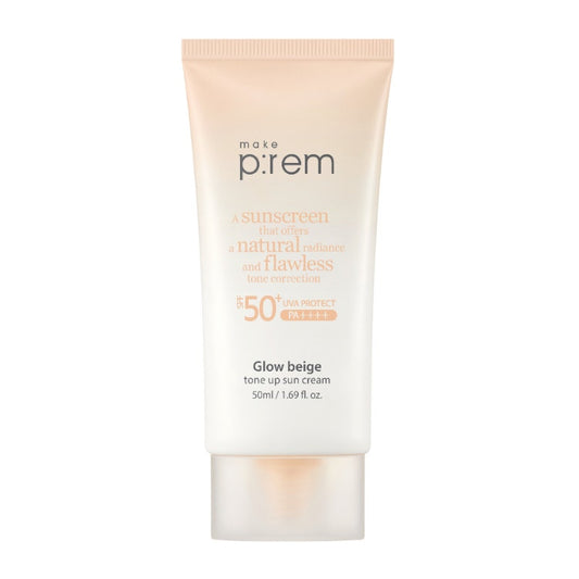 Make Prem Glow Beige Tone Up Sun Cream 50Ml