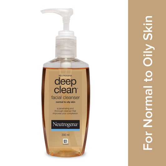 Neutrogena Deep Clean Facial Cleanser Face Wash for Normal to Oily Skin