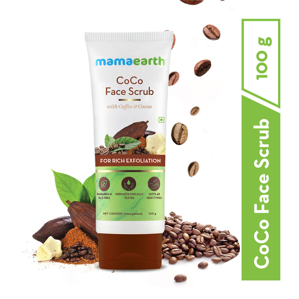 Mamaearth CoCo Face Scrub with Coffee & Cocoa for Rich Exfoliation