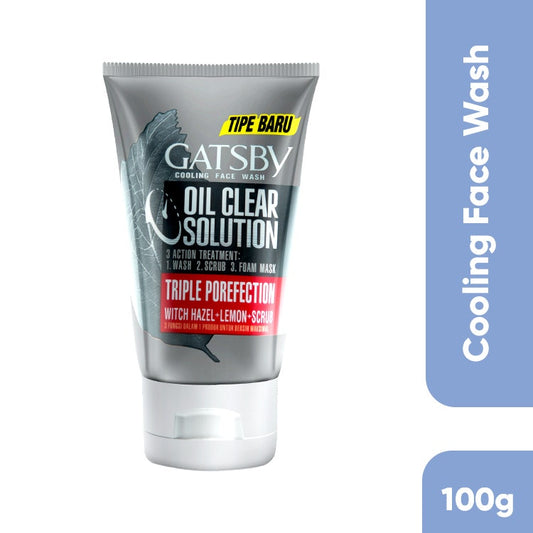 Gatsby Oil Clear Solution Triple Porefection Cooling Face Wash 100G