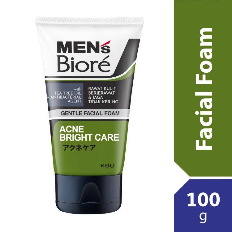 Men's Biore Gentle Facial Foam Acne Bright Care 100G
