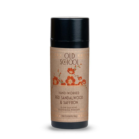 Old School Hand-Worked Red Sandalwood And Saffron Glow Defining Cleansing Face Wash Powder