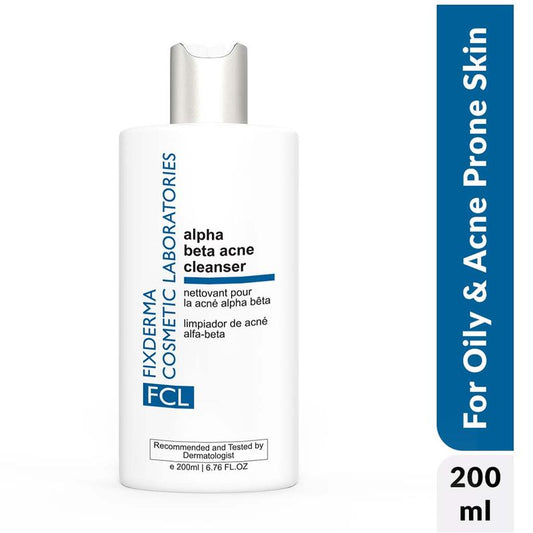 FCL Alpha Beta Acne Cleanser, Reduces Pimples, Sebum, Deep Pore Cleansing & NonComedogenic