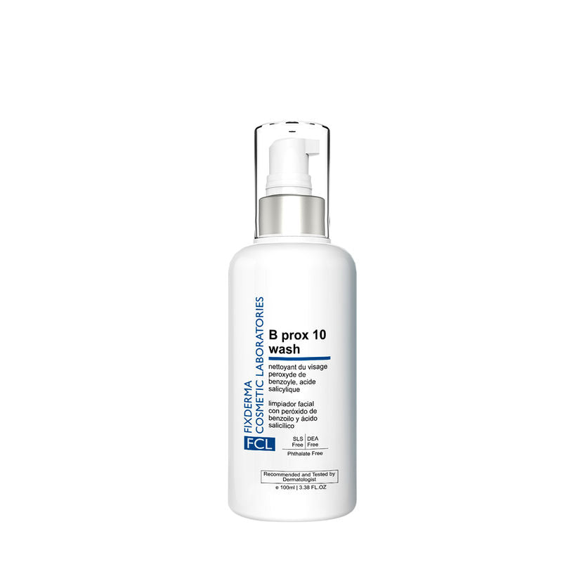 FCL 2% Benzoyl Peroxide BProx 10 Wash For Acne Exfoliate Blackheads Controls Cleanser