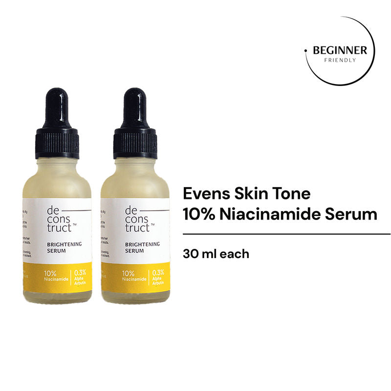 Deconstruct Brightening Serum - 10% Niacinamide + 0.3% Alpha Arbutin - Pack Of 2