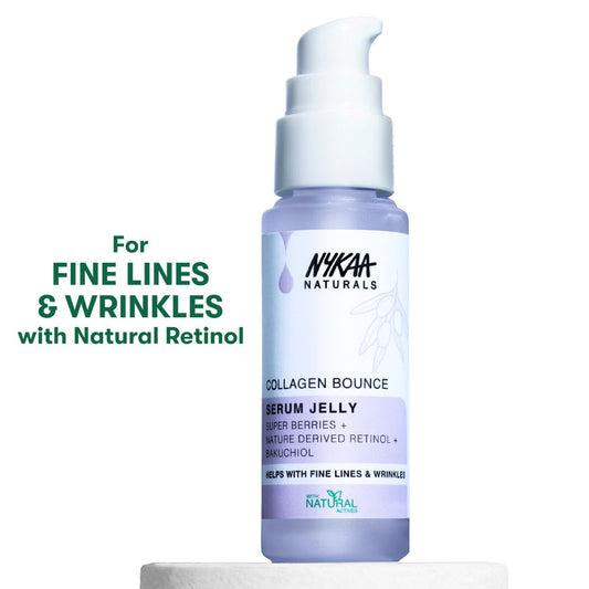 Nykaa Naturals Retinol & Superberry Face Serum Jelly with Bakuchiol, safe natural actives, Non-sticky