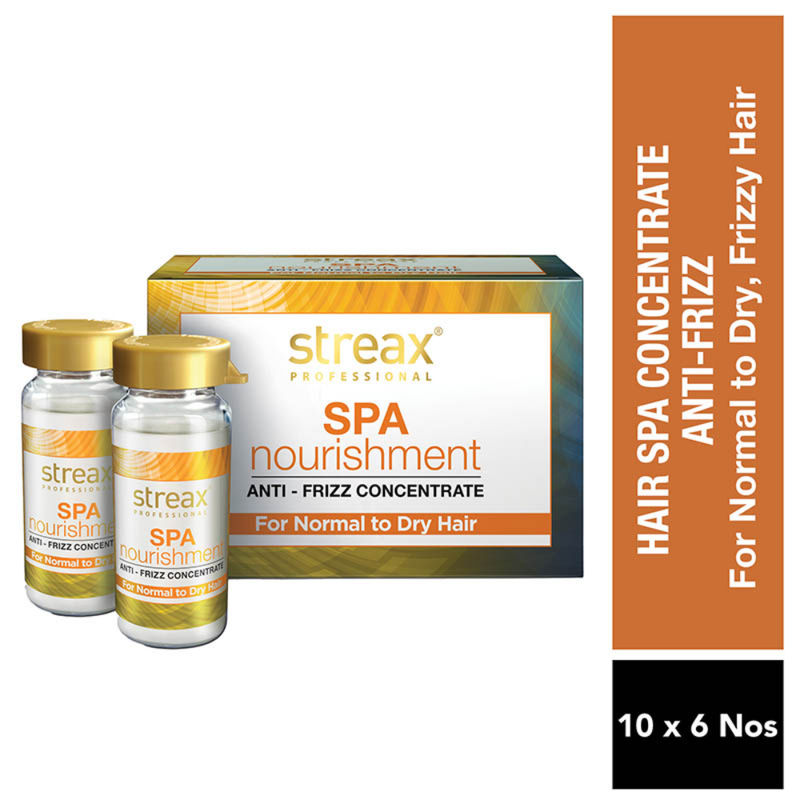 Streax Professional Spa Nourishment Anti-Frizz Concentrate, For Normal to Dry Hair