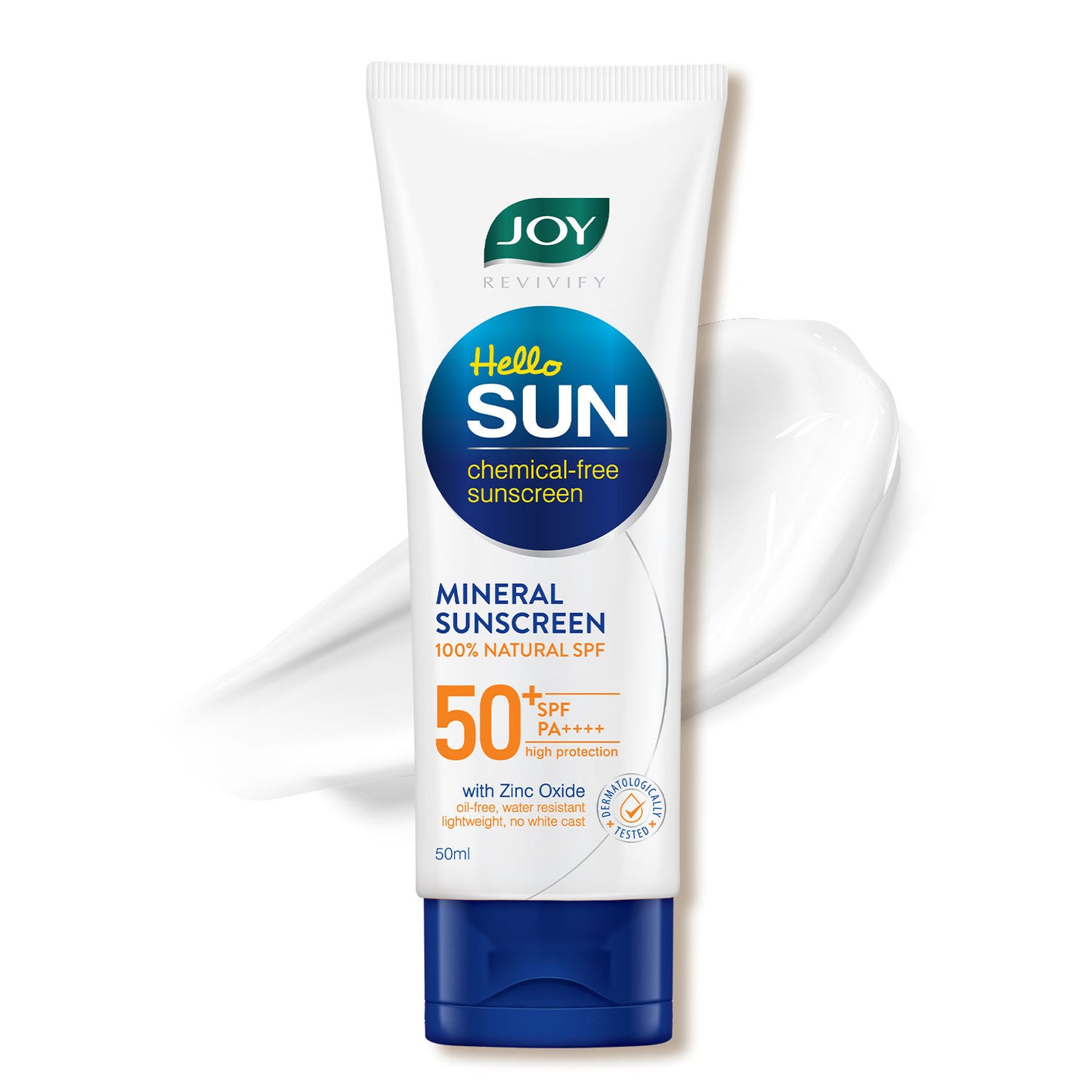 Joy SPF 50 PA++++ Mineral Sunscreen For Oily Skin with 100% Natural SPF & Zinc Oxide (50ML)