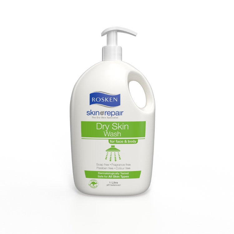 Rosken Dry Skin Wash For Face & Body 1L