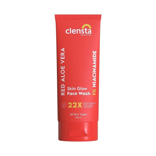Clensta Red Aloe Vera Face Wash With Niacinamide For Nourishing, Hydrating & Glowing Skin