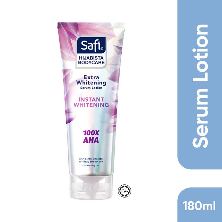 Safi Hijabista Bodycare Serum Lotion Instant Whitening 100X Aha 180Ml