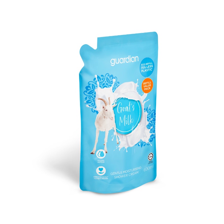 Guardian Goat'S Milk Moisturising Shower Cream 600Ml Refill Pack