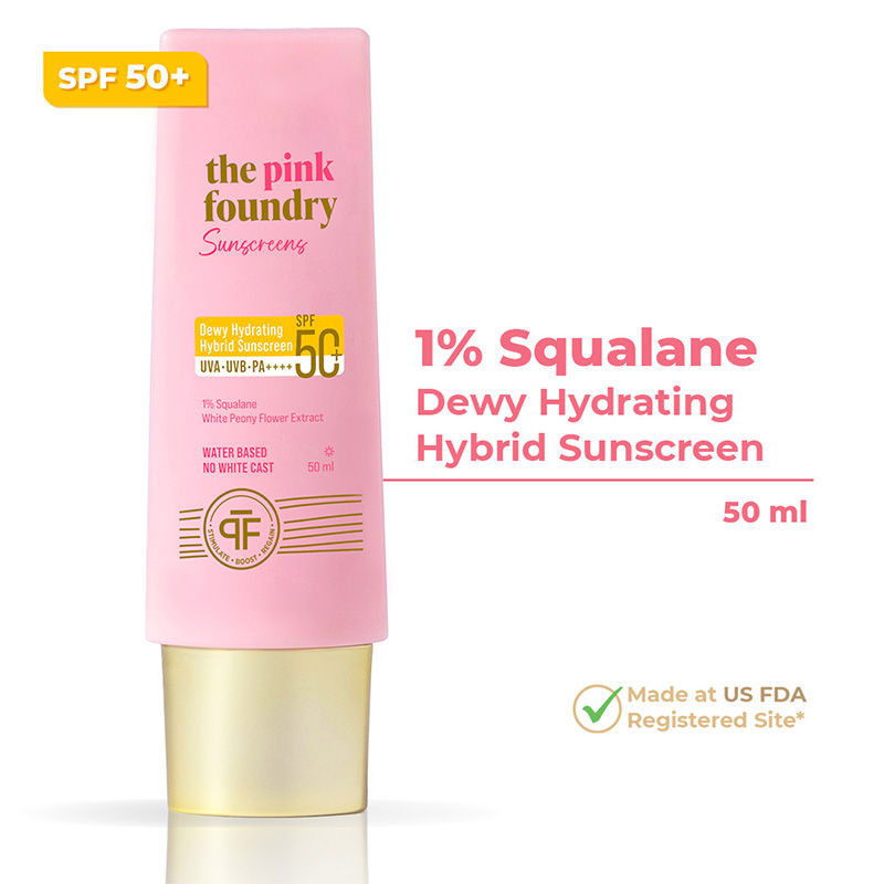 The Pink Foundry Dewy Hydrating Hybrid Sunscreen SPF 50+