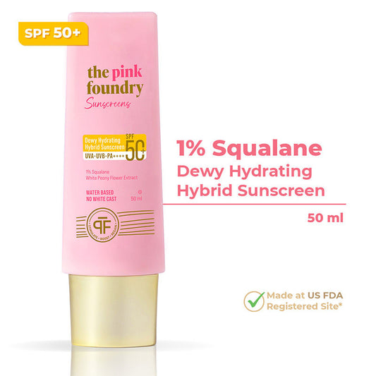The Pink Foundry Dewy Hydrating Hybrid Sunscreen SPF 50+