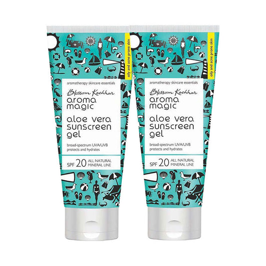 Aroma Magic Aloe Vera Gel Sunscreen Gel SPF 20 - Pack Of 2