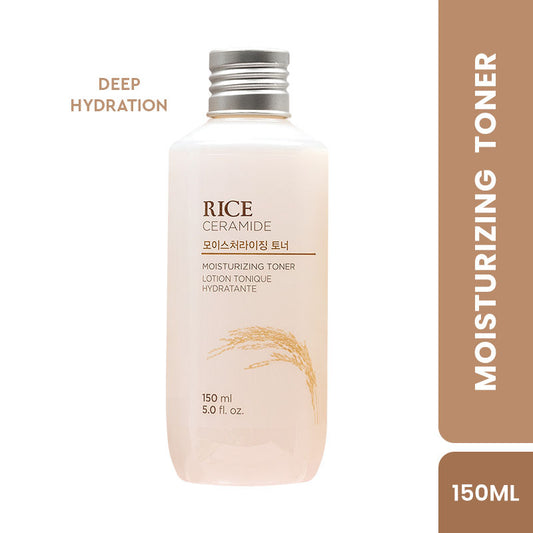 The Face Shop Rice & Ceramide Face Toner - Korean Beauty Skincare for Moisture & Brightness