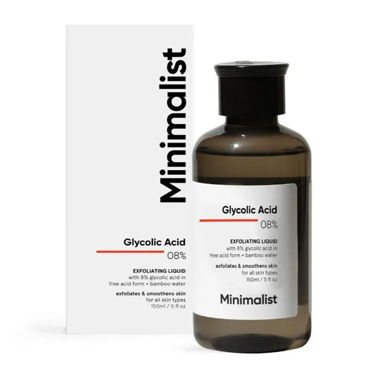 Minimalist 8% Glycolic Acid Toner For Exfoliates Smoothes Skin