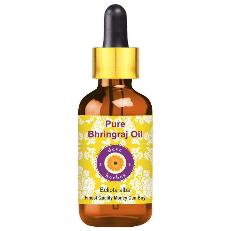 Deve Herbes Pure Bhringraj Hair Oil (Eclipta alba) for Strong & Healthy Hair