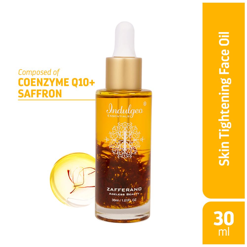 Indulgeo Essentials Ageless Beauty Zafferano Oil With Saffron, Lupin Seed Extract, Coenzyme Q10