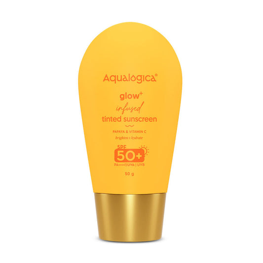Aqualogica Glow+ Infused Tinted Sunscreen SPF 50+ PA++++ Papaya & Vitamin C