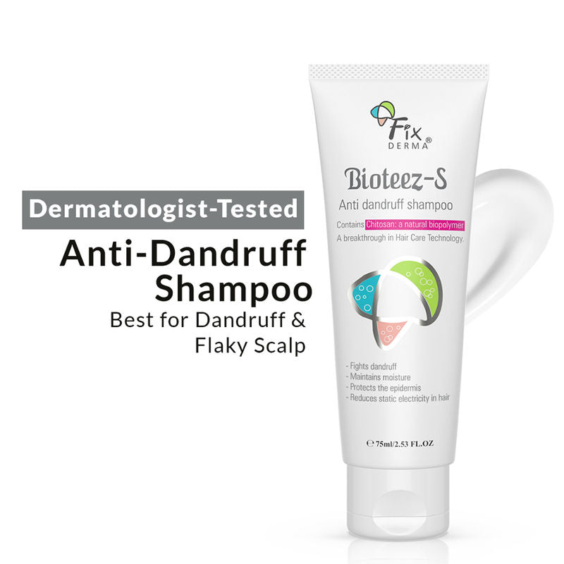 Fixderma BioteezS Anti Dandruff Shampoo, Flaky Scalp, Dry Scalp, Sulphate & Paraben Free