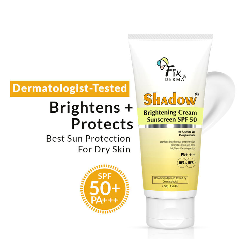 Fixderma Shadow Brightening Sunscreen SPF 50 PA+++With Vitamin C Reduce Tan & Brightens