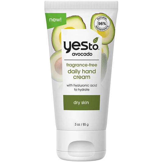 avocado fragrance-free daily hand cream with hyaluronic acid to hydrate dry skin