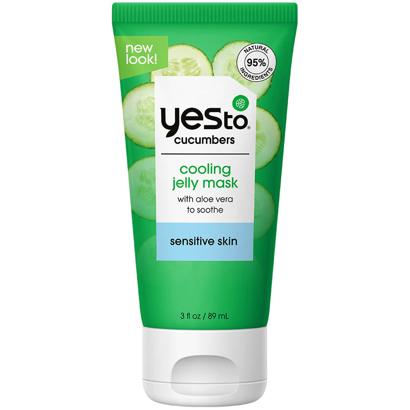 cucumbers cooling jelly mask with aloe vera to soothe sensitive skin