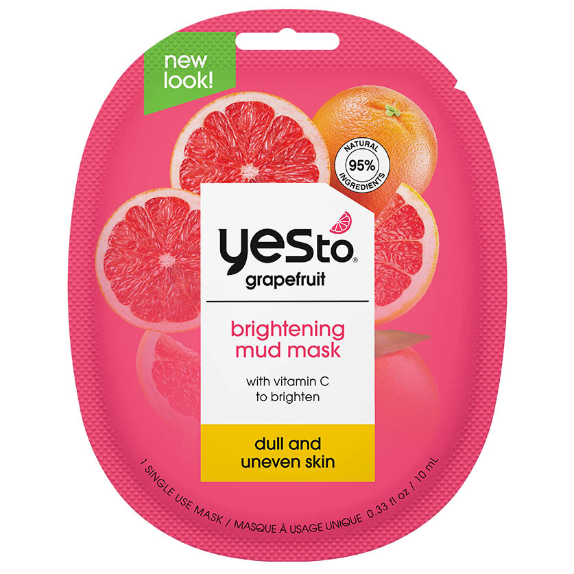 grapefruit brightening mud mask with vitamin C to brighten dull and uneven skin – single use