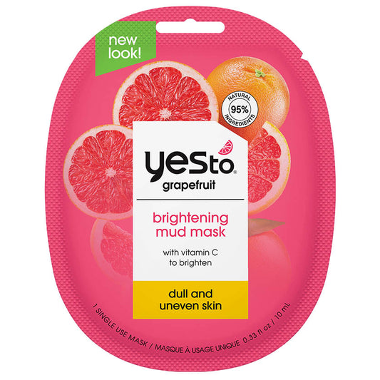 grapefruit brightening mud mask with vitamin C to brighten dull and uneven skin – single use