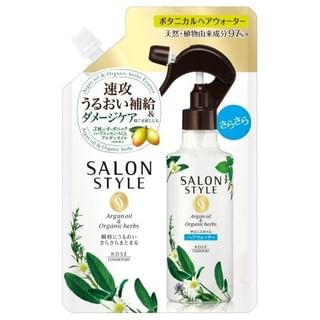 Kose Salon Style Argan Oil & Organic Herbs Hair Water Smooth 450ml Refill