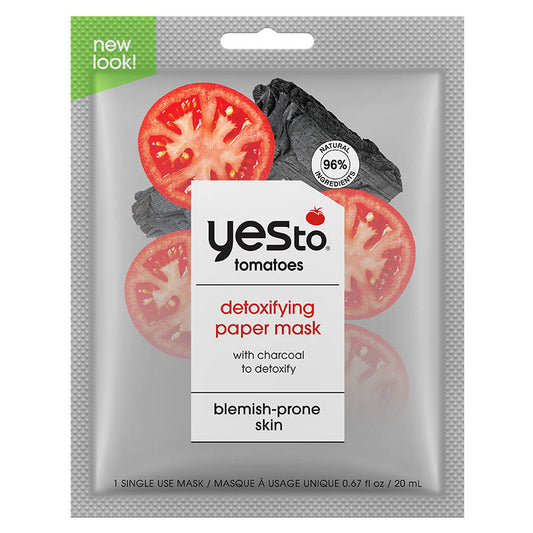 tomatoes detoxifying paper mask with charcoal – single use
