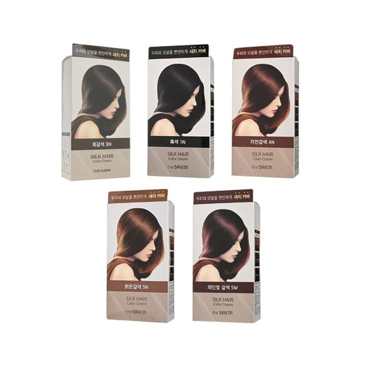 The Saem Silk Hair Color Cream Gray Hair Cover 5N Light Brown