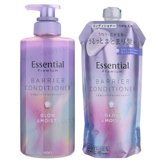 Kao Essential Premium Barrier Glow & Moist Conditioner 340ml Refill