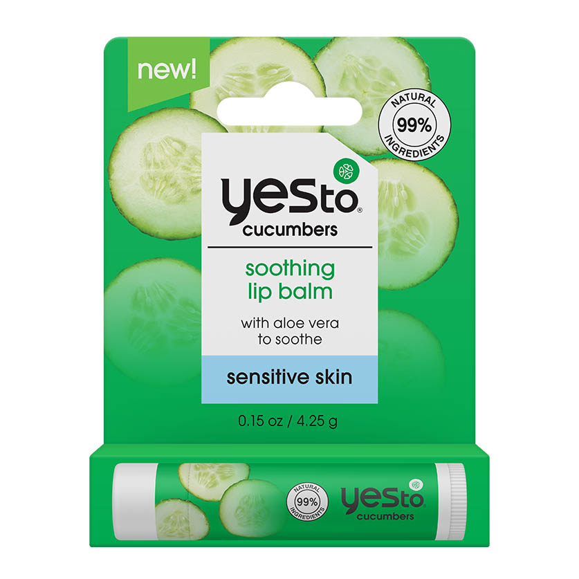 cucumbers soothing lip balm with aloe vera to soothe sensitive skin