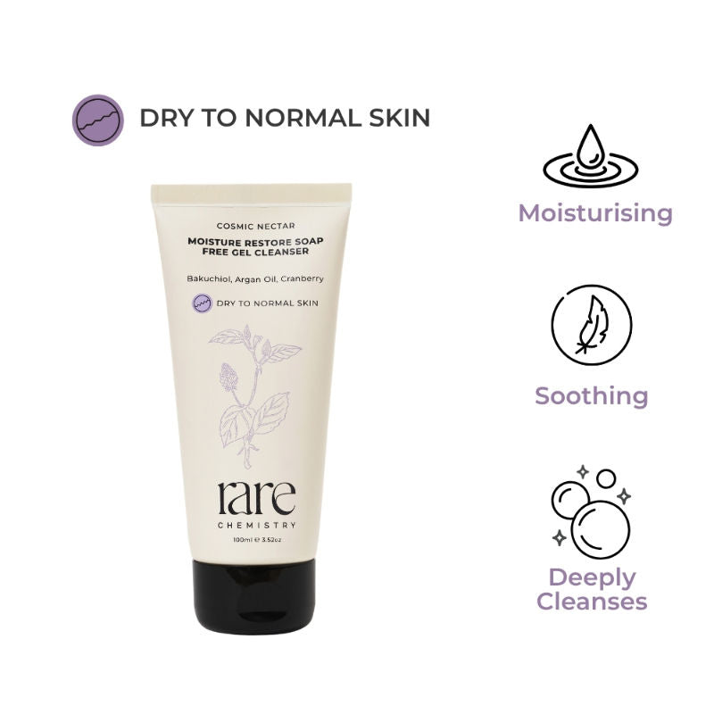 Rare Chemistry Cosmic Nectar Moisture Restore Soap Free Gel Cleanser For Dry & Normal Skin
