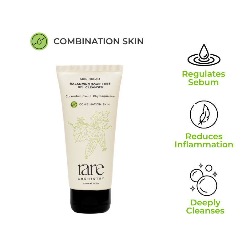 Rare Chemistry Skin Dream Balancing Soap Free Gel Cleanser For Combination Skin, Sulphate Free