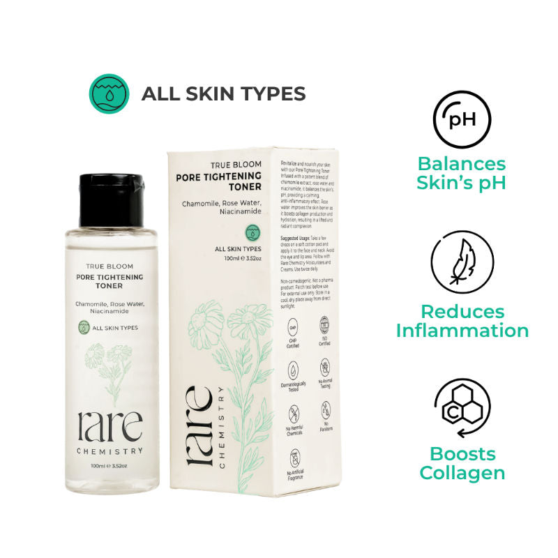 Rare Chemistry True Bloom Pore Tightening Toner, All Skin Types Hydarting Firming Niacinamide