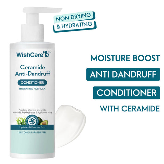Wishcare Ceramide Anti Dandruff Conditioner - Piroctone Olamine Pre+Probiotics & Hyaluronic Acid