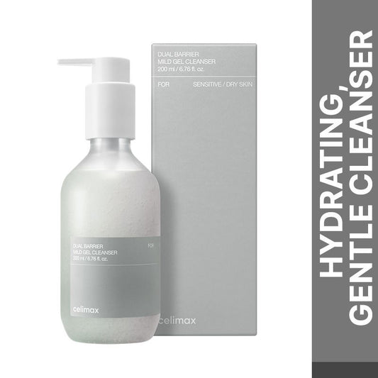 Celimax Dual Barrier Korean Gel Cleanser - Ceramides Restores Damaged Skin Barrier, For Dry Skin