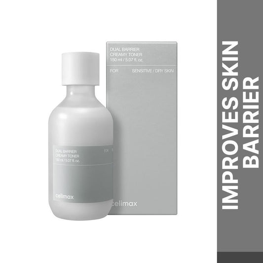 Celimax Dual Barrier Creamy Korean Toner - Ceramides Reduces Redness, Restores Damaged Skin Barrier