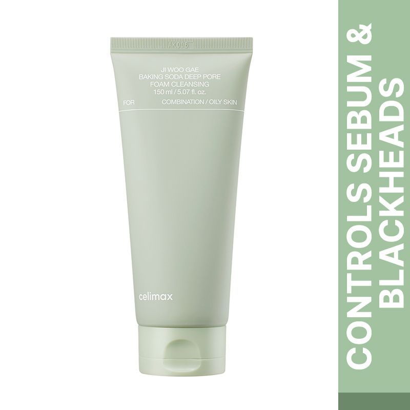 Celimax Baking Soda Korean Foam Cleanser - With Salicylic Acid, Ceramides For Oily/Combination Skin