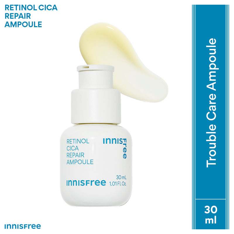 Innisfree Retinol Cica Repair Ampoule With Hyaluronic Acid, Reduces Skin Blemishes - Sensitive Skin