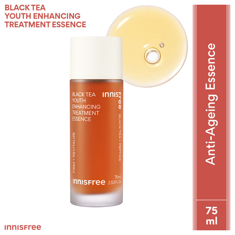Innisfree Black Tea Youth Enhancing Treatment Essence For Anti-Wrinkle Effect - Evens Out Skin Tone
