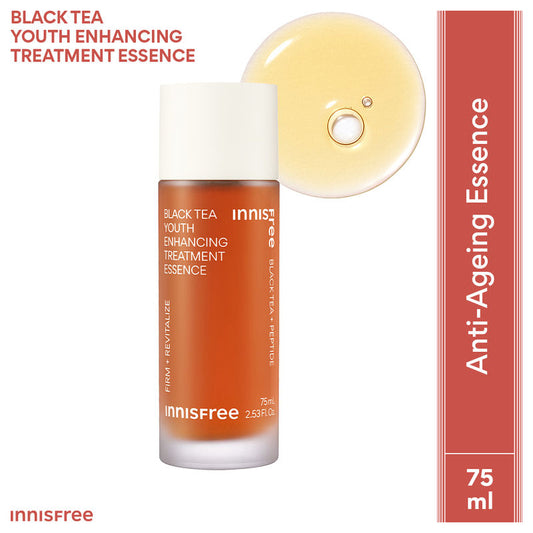 Innisfree Black Tea Youth Enhancing Treatment Essence For Anti-Wrinkle Effect - Evens Out Skin Tone