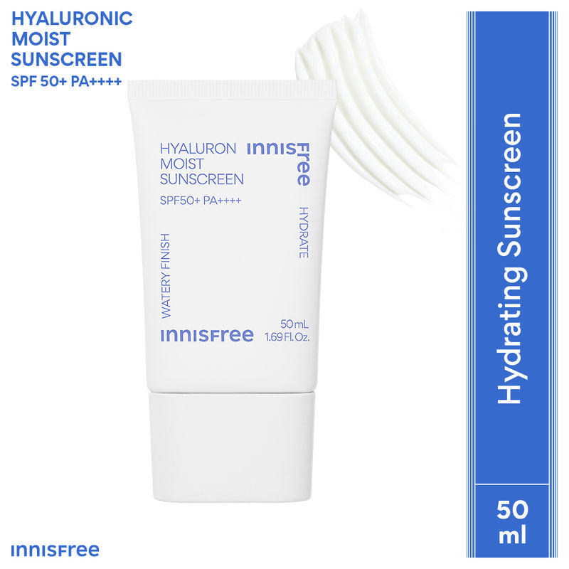 Innisfree Hyaluron Moist Sunscreen SPF 50+ PA++++, No White Cast, Watery Finish