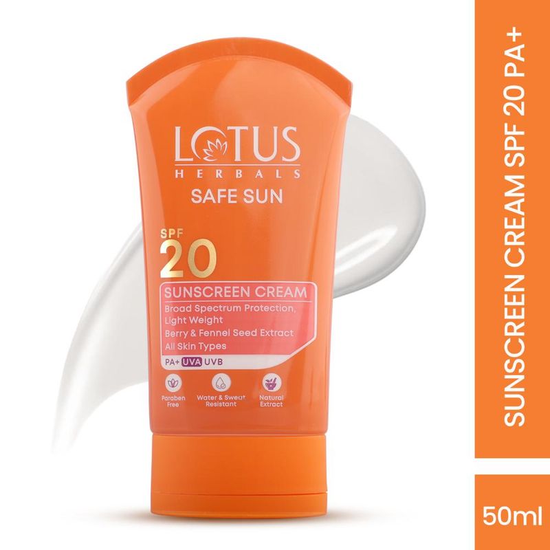 Lotus Herbals Safe Sun Sunscreen Cream Breezy Berry SPF 20 PA+